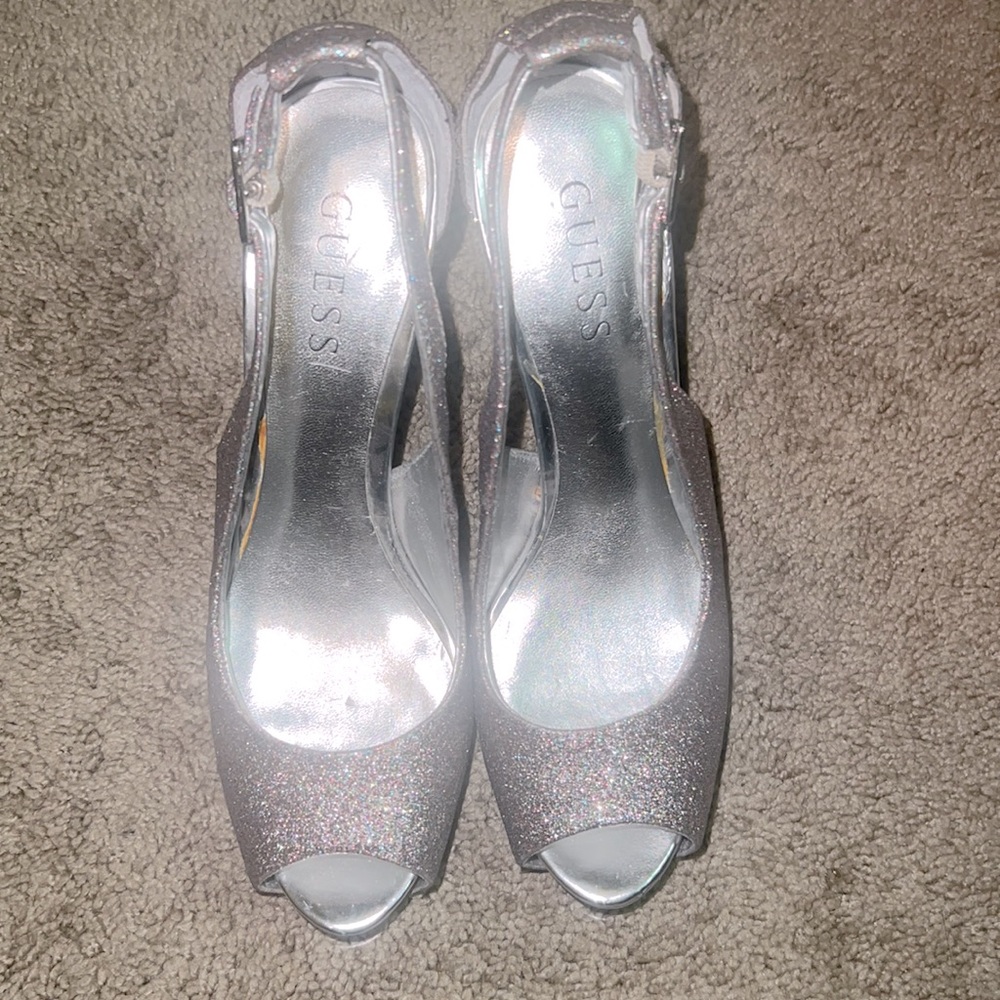 Guess Silver Stilettos in size 6 1/2 M